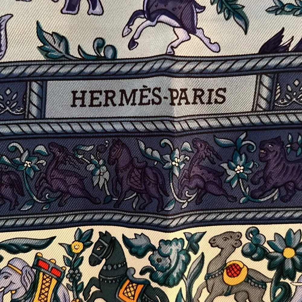 Hermes scarf Chasse en Inde. - Picture 2 of 6